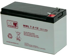 Mpl Power Elektro Mw Power MWPower MWL 12V 7.2Ah F2(250) AGM akumuliatorius, 10-12 metų