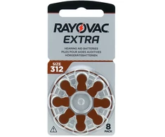 Rayovac Extra elementai klausos aparatams PR41 312, 8 vnt.