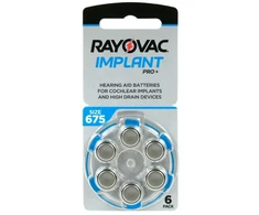 Rayovac Implant PRO+ elementai kochleariniams implantams PR44 675, 6 vnt.