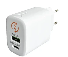 Rocket 5-12V USB QC 3.0 ir USB-C PD 20W įkroviklis