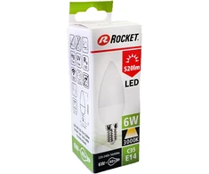 Rocket 6W E14 520lm 3000K A+ LED lemputė, 1 vnt.