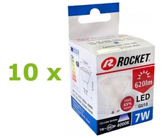 Rocket 7W GU10 620lm 4000K A+ LED lemputė, 10 vnt.