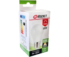 Rocket 8W E27 720lm 3000K A+ LED lemputė, 1 vnt.