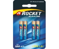 Rocket Alkaline AAA elementas, 4 vnt.