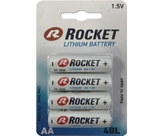 Rocket Lithium AA 1,5V 2900mAh elementas FR6, 4 vnt.