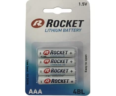 Rocket Lithium AAA 1,5V 1100mAh elementas FR03, 4 vnt.