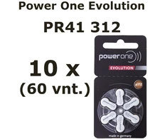 Varta Power One Evolution elementai klausos aparatams PR41 312, 60 vnt.