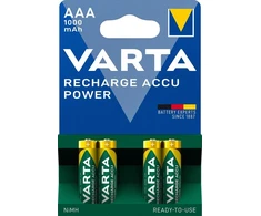 Varta Recharge Accu Power 1000mAh AAA akumuliatorius 5703, 4 vnt.