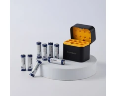Keeppower 8 x 1,5V 3133mAh 4700mWh AA įkraunamų elementų ir i8 įkroviklio komplektas