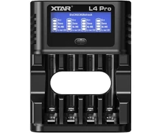 Xtar 4 x Ni-MH ir 1.5V Li-ion AA/AAA akumuliatorių kroviklis su LCD ekranu L4 PRO