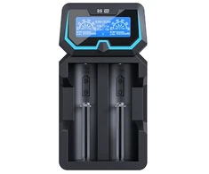 Xtar universalus 2 x Li-ion ir Ni-MH akumuliatorių įkroviklis su LCD ekranu X2