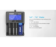 Xtar universalus 4 x Li-ion ir Ni-MH akumuliatorių įkroviklis su LCD ekranu VC4