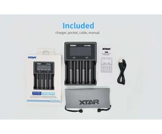 Xtar universalus 4 x Ni-MH ir 3.6/3.7V Li-ion akumuliatorių įkroviklis su LCD ekranu VC4SL