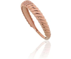 Diamond Sky Jewelry Auksinis žiedas su cirkoniais „Sukta Kibirkštis“