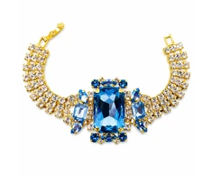 Diamond Sky Jewelry Apyrankė „Aurora (Aquamarine / Light Sapphire Shimmer / Light Sapphire / Reinvented Cool Mėlyna)“ su Swarovski™ kristalais