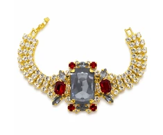 Diamond Sky Jewelry Apyrankė „Aurora (Dark Pilkas Ignite / Light Siam)“ su Swarovski™ kristalais
