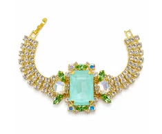 Diamond Sky Jewelry Apyrankė „Aurora (Soft Mint Ignite / Moonlight / Reinvented Peridot / Aurora Boreale)“ su Swarovski® kristalais