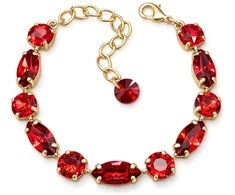 Diamond Sky Jewelry Apyrankė moterims DiamondSky „Chic II (Scarlet)“ su Swarovski kristalais