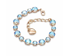 Diamond Sky Jewelry Apyrankė moterims DiamondSky „Classic IV (Light Sapphire Shimmer)“ su Swarovski kristalais