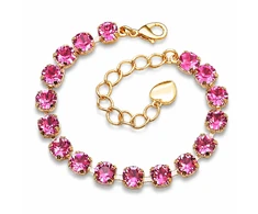 Diamond Sky Jewelry Apyrankė moterims DiamondSky „Classic III (Rose)“ su Swarovski kristalais