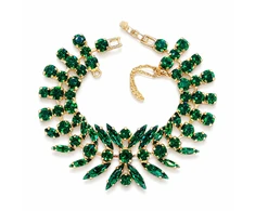 Diamond Sky Jewelry Apyrankė moterims DiamondSky „Krištolinis gundymas (Emerald)“ su Preciosa kristalais
