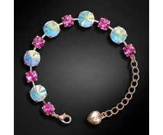 Diamond Sky Jewelry Apyrankė moterims DiamondSky „Vortex II (Aurora Borealis / Fuchsia)“ su Preciosa kristalais