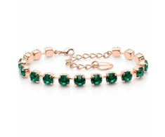 Diamond Sky Jewelry Apyrankė moterims DiamondSky „Klasika III (Emerald)“ su Swarovski kristalais