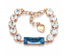 Diamond Sky Jewelry Apyrankė moterims DiamondSky „Venus (Aquamarine Mėlyna)“ su Swarovski kristalais