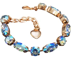 Diamond Sky Jewelry Apyrankė moterims DiamondSky „Chic II (Light Sapphire Shimmer)“ su Swarovski kristalais