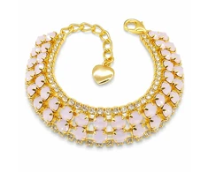 Diamond Sky Jewelry Apyrankė moterims DiamondSky „Dangiškas Šnabždesys (Rose Vanduo Opal)“ su Preciosa® kristalais