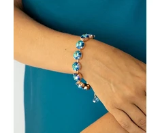 Diamond Sky Jewelry Apyrankė moterims DiamondSky „Vortex (Bermuda Mėlyna)“ su Preciosa® kristalais