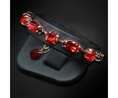 Diamond Sky Jewelry Apyrankė moterims DiamondSky „Chic II (Scarlet)“ su Swarovski kristalais