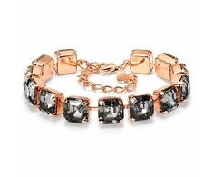 Diamond Sky Jewelry Apyrankė moterims DiamondSky „Imperial (Sidabrinis Night)“ su Swarovski karoliukais