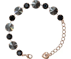 Diamond Sky Jewelry Apyrankė moterims DiamondSky „Vortex II (Jet Hematite)“ su Preciosa kristalais