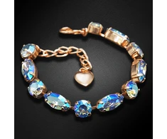 Diamond Sky Jewelry Apyrankė moterims DiamondSky „Chic II (Light Sapphire Shimmer)“ su Swarovski kristalais