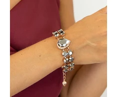 Diamond Sky Jewelry Apyrankė moterims DiamondSky „Dangaus Lašas III (Jet Hematite)“ su Preciosa® kristalais