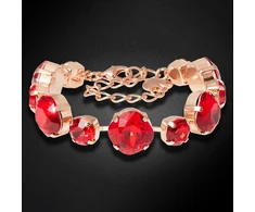 Diamond Sky Jewelry Apyrankė moterims DiamondSky „Akinantis Spindesys (Light Siam)“ su Preciosa kristalais