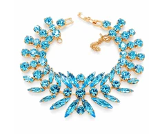 Diamond Sky Jewelry Apyrankė moterims DiamondSky „Krištolinis gundymas (Aqua Bohemica)“ su Preciosa kristalais