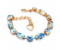 Diamond Sky Jewelry Apyrankė moterims DiamondSky „Chic II (Light Sapphire Shimmer)“ su Swarovski kristalais