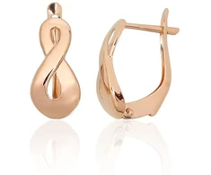 Diamond Sky Jewelry Auksiniai auskarai „Auksinis Aštuoniukas IV“