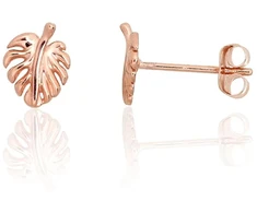 Diamond Sky Jewelry Auksiniai auskarai-vinukai „Auksinis Lapas V“