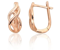 Diamond Sky Jewelry Auksiniai auskarai „Begalybės Linijos“