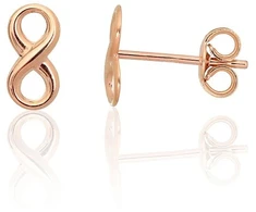 Diamond Sky Jewelry Auksiniai auskarai-vinukai „Infinity V“
