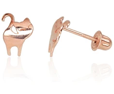 Diamond Sky Jewelry Auksiniai auskarai-vinukai „Katė IV“