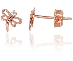 Diamond Sky Jewelry Auksiniai auskarai-vinukai su cirkoniais „Laumžirgis“