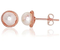 Diamond Sky Jewelry Auksiniai auskarai-vinukai su perlais „Galos X“