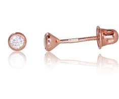 Diamond Sky Jewelry Auksiniai auskarai-vinukai su cirkoniais „Žiežirba“