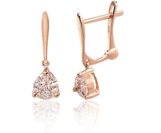 Diamond Sky Jewelry Auksiniai auskarai su deimantais „Silhouette“