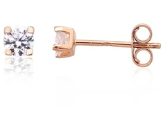 Diamond Sky Jewelry Auksiniai auskarai-vinukai su cirkoniais „Naujoji Klasika II“