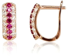 Diamond Sky Jewelry Auksiniai auskarai su cirkoniais „Benediktas II“
